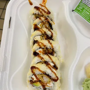 Yami yami roll with eel sauce