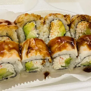 Tiger roll with ebi shrimp