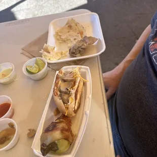 Sonoran Hotdog and Quessadilla