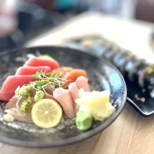 a plate of food on a table