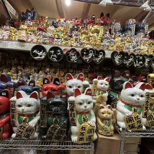 The vast selection of Lucky Cats