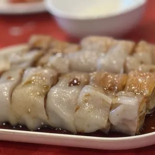 Chinese donut wrapped in rice noodle