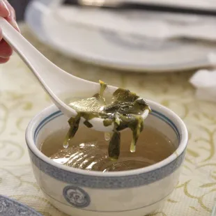 Complimentary soup with dinner menu