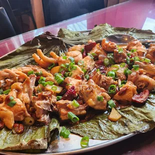 Cantonese Lotus Leaf Steamed Chicken