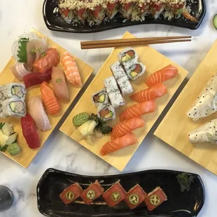 sashimi, sushi and sashimi, sushi, food