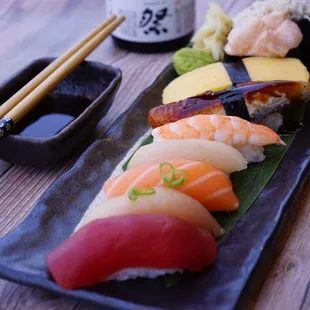 sashimi, sushi and sashimi, sushi, food
