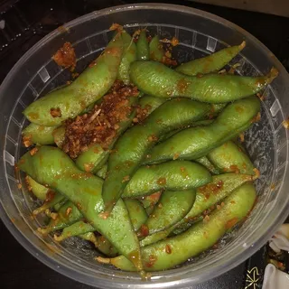 Spicy Garlic Edamame