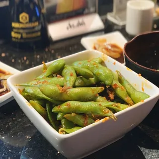 Spicy Garlic Edamame