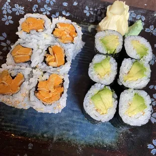 Sweet Potato Roll and Avocado Roll