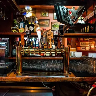 a bar filled with liquor