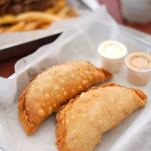 Chicken and pizza empanadas