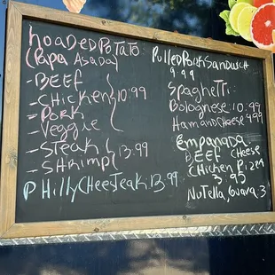 YANECITA'S kitchen menu