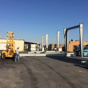 Steel awning packing operation