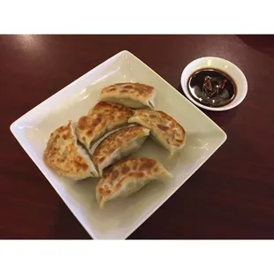 Nice pan fried potstickers
