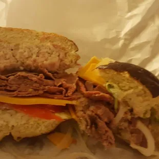 Youts.. with the yummy pretzel roll.