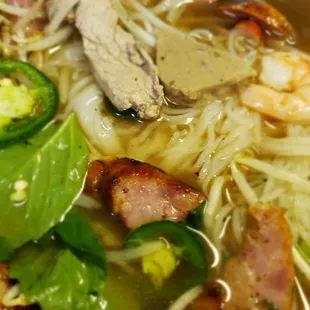 The Pho with added grilled sausage.