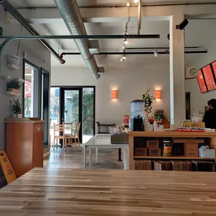 the inside of a restaurant