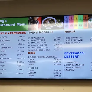 Here is the menu. Simple and delicious items.