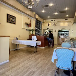 the dining area of a restaurant
