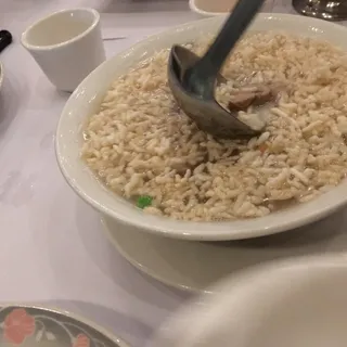 Sizzling Rice Soup with Shrimp