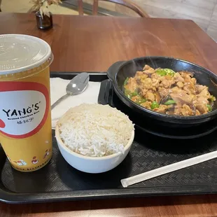 My favorite.  Yang's braised chicken &amp; rice! Ok
