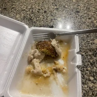 Chicken Egg Foo Young expertly made as always