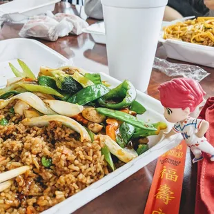 Veggies and fried rice