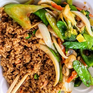 Veggies and fried rice