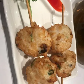 Scallop Balls on Skewer