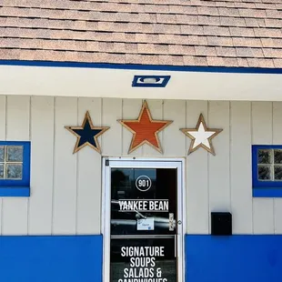 the front of the restaurant