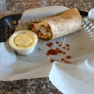 BBQ chicken wrap!