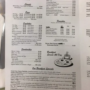 Breakfast Menu 1