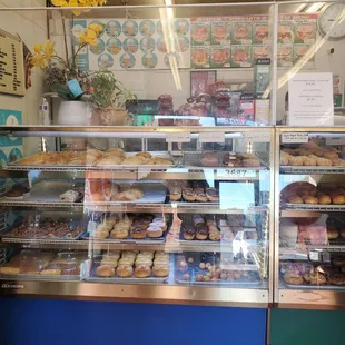 a display of doughnuts