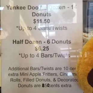 Menu - Dozen pricing