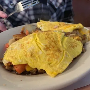 an omelet on a plate