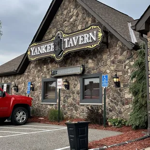 the front of the restaurant