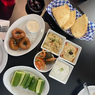 We ordered a sampler... Took pictures after we already started!!