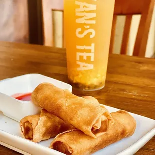 Vegetarian Egg Rolls. Highly recommend.