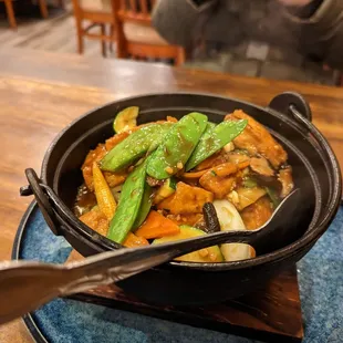 Braised tofu sizzling plate