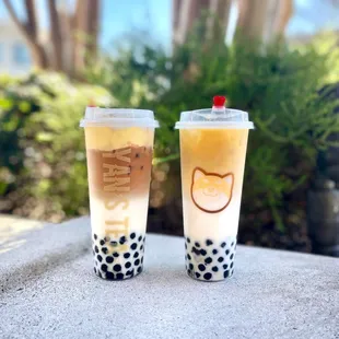 Boba Puff Milk Tea (Rate: 5/5) &amp; Green Milk Tea (Rate: 3/5)