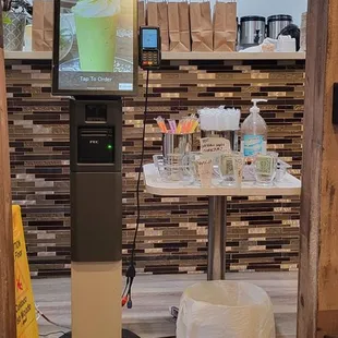 Ordering kiosk.