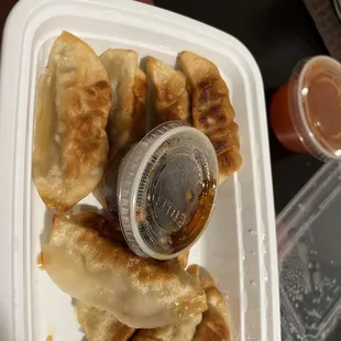 Pan Fried Pork Dumplings Dinner