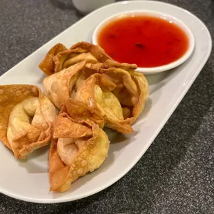 Crabmeat Cheese Wontons Dinner