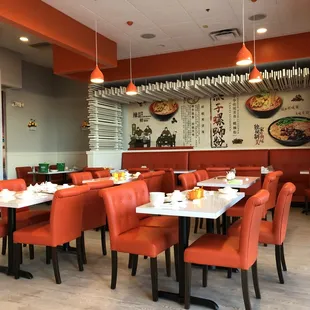 Pleasant interior and dining room area.