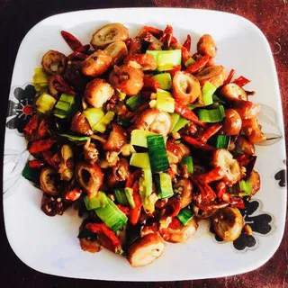 C9. Fried Intestines with Dry Pepper