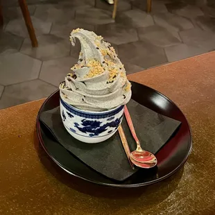 Black Sesame Soft Serve