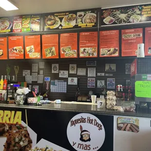 Menu, ordering area.