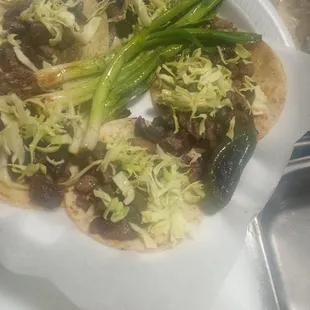 a plate of tacos