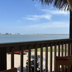 View of the bay from the upper patio deck
