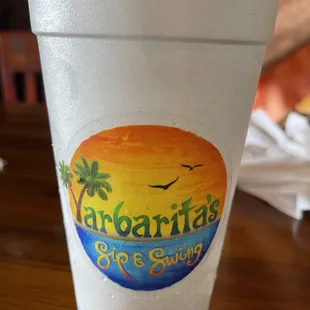 a drink in a plastic cup